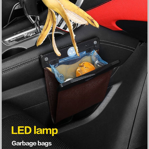 Car Trash Can with LED Light